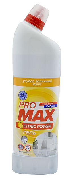 PRO MAX Засіб рідкий санітарно-гігієнічний Сантрі-гель цитрус універсальний 1000 г